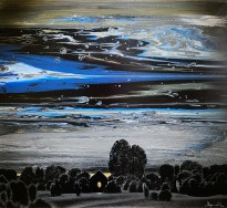 Максим Моргунов - Ночь в деревне, 2018 (холст, акрил)