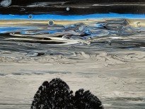 Максим Моргунов — Ночь в деревне, 2018 (холст, акрил) фрагмент