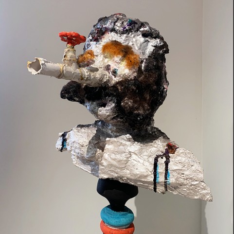 Александр Цикаришвили — Краноносов, 2017 (пластикрит, дерево) ракурс