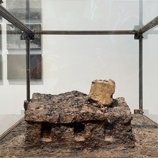 Александр Циркашвили — Из серии 'Катакомбы и дома', 2010 (объект, земля, ПВА, стекло, металл)