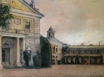 А. Н. Бенуа - Павловский дворец, 1896-1916 г. (бумага, акварель)