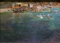 И. И. Бродский - Купание, 1907 г. (картон, карандаш, темпера)