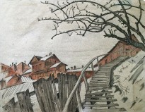 М. В. Добужинский - Витебск, 1919 (бумага, акварель, белила)