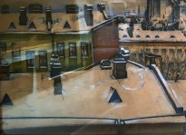 М. В. Добужинский - Петербург. Крыши в снегу, 1916