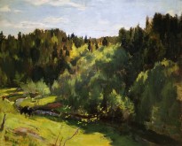 О. Э. Браз - Летний пейзаж (конец 1890-х-1900-е гг.), холст, масло