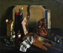 О. Э. Браз - Натюрморт. В мастерской художника, 1920 (холст, масло)
