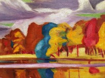 Ф. Н. Шихманова - Царское село, ок. 1917 (холст, масло) фрагмент