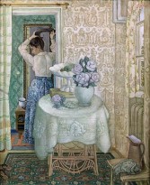 Василий Фроленко - Интерьер, 1977 (дерево, темпера)