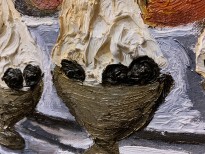 Наталья Нестерова - Красный ресторан, 2003 (холст, масло) фрагмент