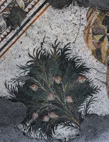 Деревья и голова в маске в свитке аканта. Юго-западный зал (фрагмент 2)