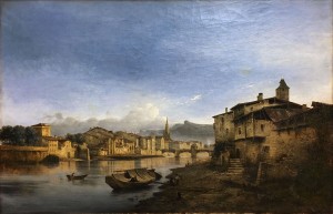 Жан Ашар - Вид на Гренобль со стороны Сен-Лорен, 1837 (холст, масло).