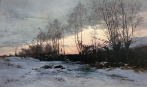 Лоран Гюеталь - Первый снег (возле Гренобля), 1885 (холст, масло).