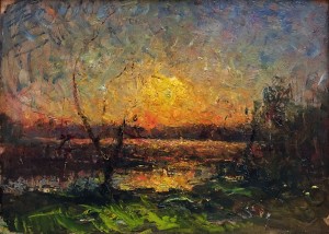 Франсуа Огюст Равье - На закате, ок. 1895 (холст, масло).