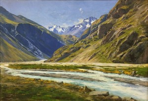 Шарль Бертье - Долина Романа у подножия перевала, 1894 (холст, масло).