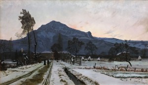 Эрнст Виктор Харо - Дорога к семинарии (возле Гренобля), 1892 (холст, масло).