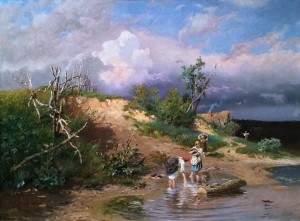 Александр Киселев - На берегу реки, 1879 (холст, масло)