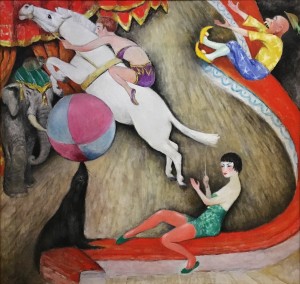Александр Шендеров - Воспоминание о цирке. Четвертый вариант, 1967 (холст, масло)