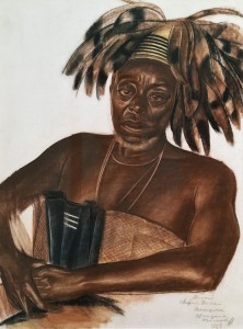 Александр Яковлев - Портрет Бохеми, вождя Авунгура, 1925 (бумага, пастель, сангина, уголь)
