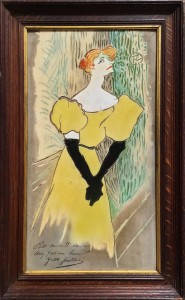 Анри Тулуз-Лотрек - Иветта Гильбер, 1895 (керамика, глазурь, роспись) II