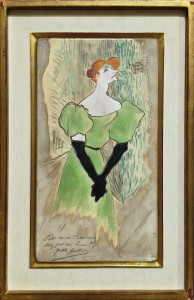 Анри Тулуз-Лотрек - Иветта Гильбер, 1895 (керамика, глазурь, роспись) III