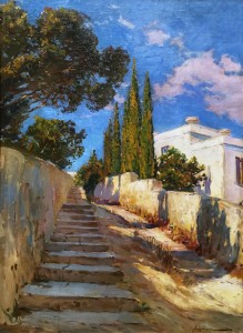 Константин Вещилов - Полуденное солнце. Крым, 1916 (холст на картоне, масло)