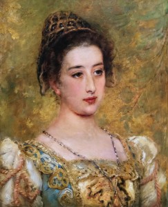 Константин Маковский - Портрет молодой красавицы, 1900-е (дерево, масло)