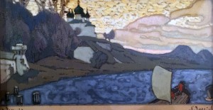 Николай Рерих - Волхов, ок. 1899 (бумага на картоне, смеш. техника)