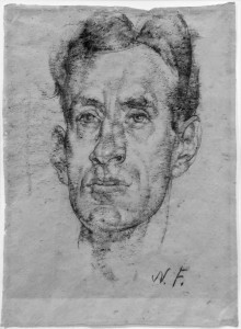 Николай Фешин - Портрет Эдварда Брайта, после 1936 (бумага, уголь)