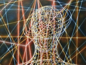 Павел Челищев - Меркурий, 1956 (холст, масло) фрагмент