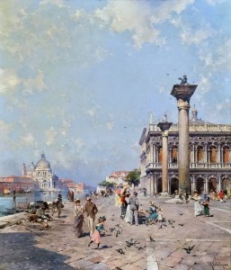 Франц Рихард Унтербергер - Венеция. Пьяцца Сан Марко, 1895 (холст, масло)
