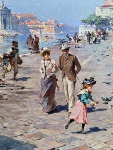 Франц Рихард Унтербергер - Венеция. Пьяцца Сан Марко, 1895 (холст, масло) фрагмент