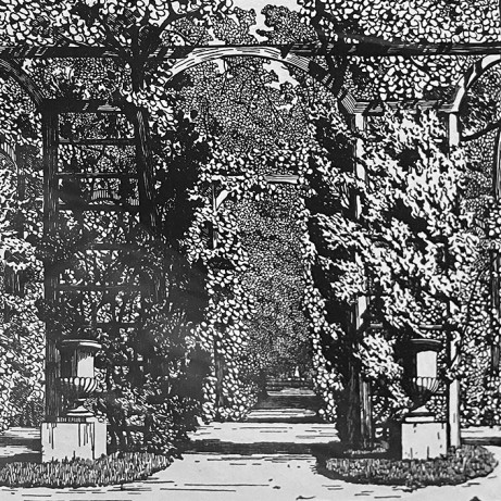 Анна Остроумова-Лебедева — Турецкая беседка, 1902 (ксилография, одна доска)