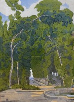 Анна Остроумова-Лебедева — Сен-Клу, 1904 (цветная ксилография)