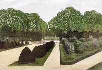 7 Анна Остроумова-Лебедева — Версаль. Цветущие каштаны, 1907 (цветная линогравюра в пять досок)