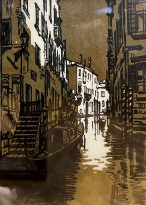 Анна Остроумова-Лебедева — Венеция ночью, 1914 (цветная ксилография)