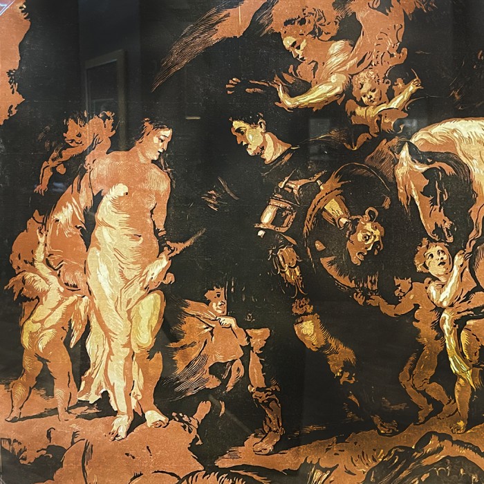 Анна Остроумова-Лебедева — Персей и Андромеда, 1899 (с оригинала картина Рубенса, цветная ксилография, 3 доски)