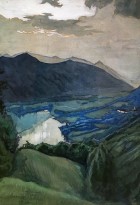 Александр Бенуа - Озеро. Лугано, 1912 (бумага, акварель, темпера)