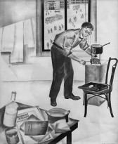 Александра Платунова - Студент, 1920-е (бумага, соус, графитный карандаш)