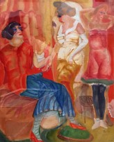 Борис Григорьев - Женщины, 1916 (бумага, темпера, гуашь)