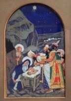 Борис Кустодиев - Дары волхвов (Поклонение волхвов). Вариант эскиза к одноименной картине, 1907-1908