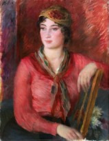 Владимир Лебедев - Портрет Татьяны Ельциной, 1936 (холст, масло)