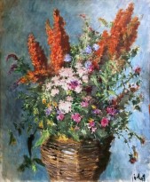 Владимир Лебедев - Цветы в корзинке, 1943 (холст, масло)