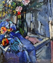 Константин Коровин - Цветы и фрукты, 1919 (картон, масло)