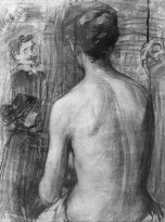 Кузьма Петров-Водкин - Натурщица, середина 1900-х, лист из альбома (бумага, графитный карандаш)