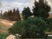 Лион Бакст - Пейзаж, 1904 (картон, масло)