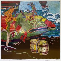 Петр Рейхет — Великая добыча, 1990 (цветная литография)