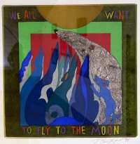 Петр Рейхет — Мы все хотим полететь на Луну, 1991 (бумага, ручная печать, роспись)
