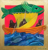 Петр Рейхет — Бегство Льва Толстого, 1996 (холст, масло)