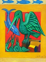 Петр Рейхет — Движение направо, 1996 (картон, масло)