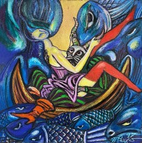 Петр Рейхет — Сквозь волны, сквозь пламя, 1997 (холст, масло)